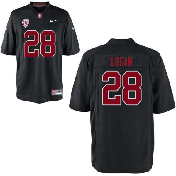 Men #28 Donjae Logan Stanford Cardinal College Football Jerseys Sale-Black - Click Image to Close